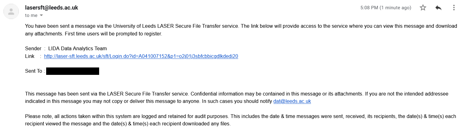 Biscom notification email
