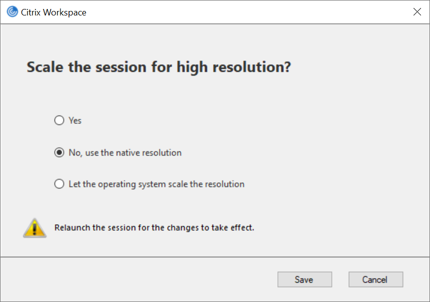 Screenshot showing the option to select in Citrix Advanced Preferences